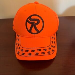 Runnings Adjustable Blaze Orange Hunting  / Trapping Cap with Black Logo